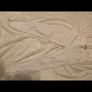 White ripped jeans